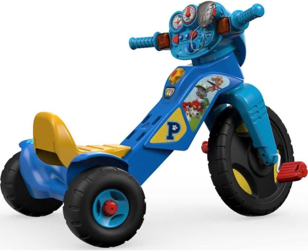 Fisher-Price Paw Patrol Toddler Tricycle Lights  Sounds Trike Bike With Handlebar Grips  Storage For Preschool Kids Ages 2+ Years