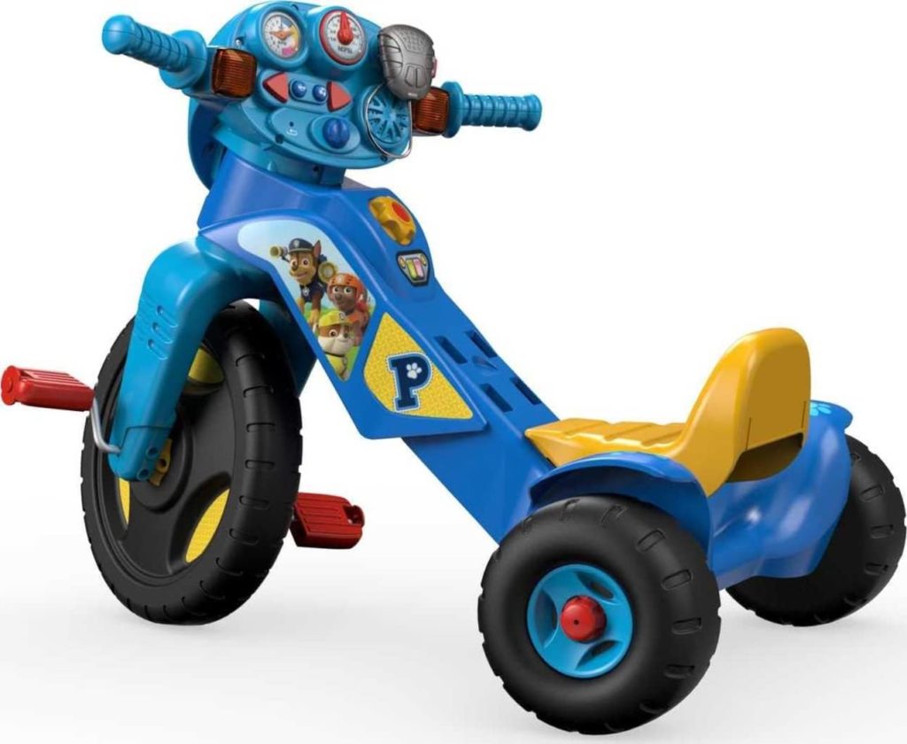 Fisher-Price Paw Patrol Toddler Tricycle Lights  Sounds Trike Bike With Handlebar Grips  Storage For Preschool Kids Ages 2+ Years