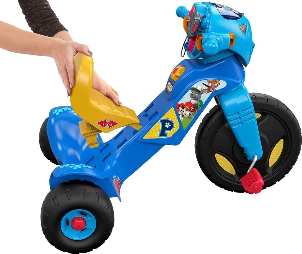 Fisher-Price Paw Patrol Toddler Tricycle Lights  Sounds Trike Bike With Handlebar Grips  Storage For Preschool Kids Ages 2+ Years