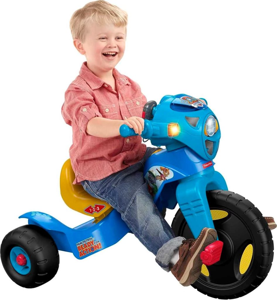 Fisher-Price Paw Patrol Toddler Tricycle Lights  Sounds Trike Bike With Handlebar Grips  Storage For Preschool Kids Ages 2+ Years