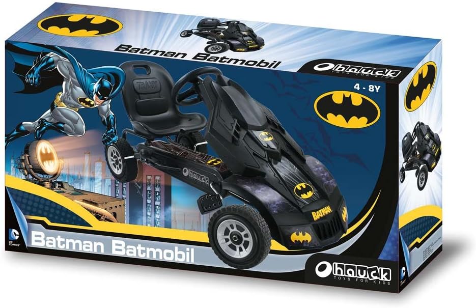 Hauck Batmobile Pedal Go Kart, Superhero Ride-On Batman Vehicle, Kids 4 and Older, Peddle  Patrol the Streets of Gotham just like Batman, Race-Styled Pedals  Rubber Wheels, Black