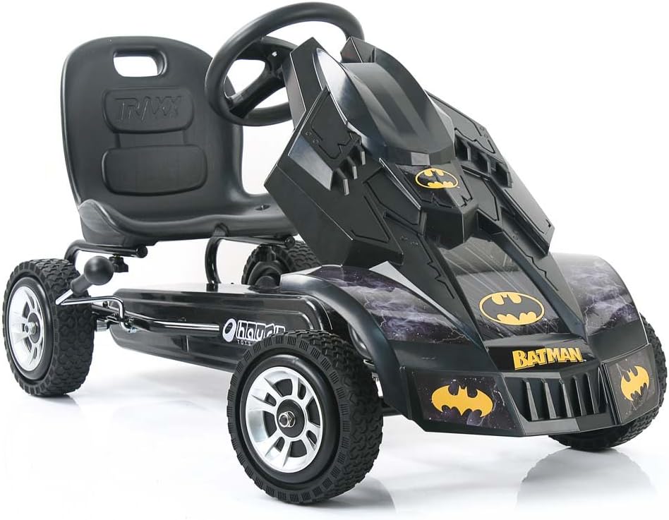 Hauck Batmobile Pedal Go Kart, Superhero Ride-On Batman Vehicle, Kids 4 and Older, Peddle  Patrol the Streets of Gotham just like Batman, Race-Styled Pedals  Rubber Wheels, Black