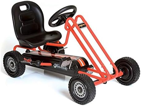 Hauck Lightning - Pedal Go Kart | Pedal Car | Ride On Toys for Boys  Girls with Ergonomic Adjustable Seat  Sharp Handling - Orange, Large