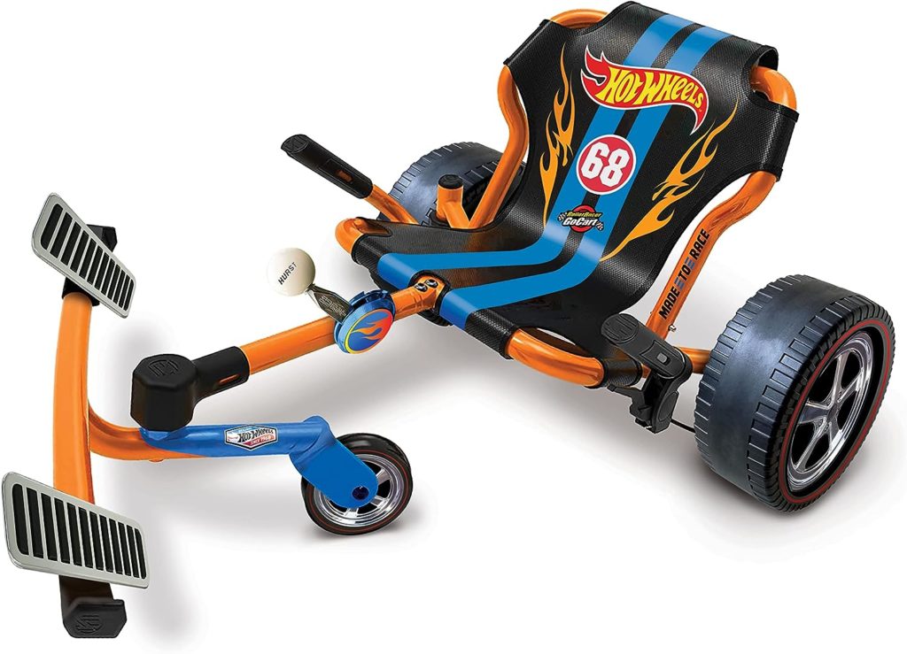 Hot Wheels Roller Racer Go Kart, Kid Powered! No Motor! No Batteries!, Rides on Any Hard Surface Indoors or Outdoors