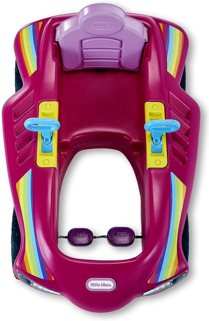 Little Tikes Jett Car Racer Pink, Ride On Car with Adjustable Seat Back, Dual Handle Rear Wheel Steering, Racing Control, Kid Powered Fun, Great Gift for Kids, Toys for Girls Boys Ages 3-10 Years