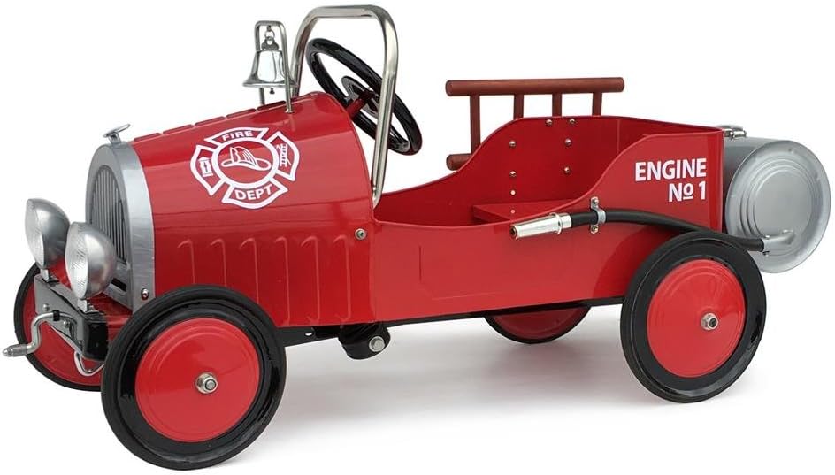 Morgan Cycle Fire Truck Fire Pedal Car, Red