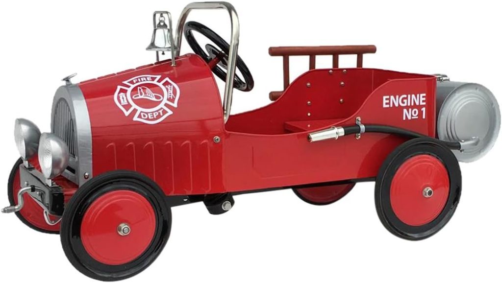 Morgan Cycle Fire Truck Fire Pedal Car, Red